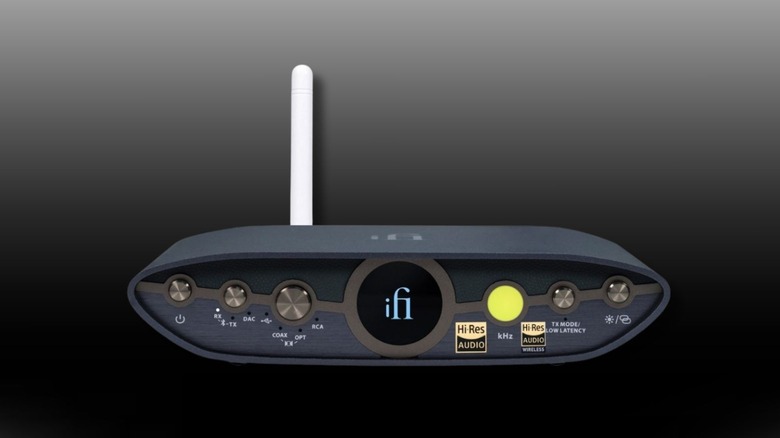 iFi Zen Blue 3 on a black to white gradient background
