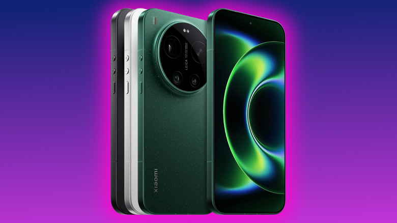 Xiaomi 17 Ultra promo image showcasing different colorways on a purple gradient background