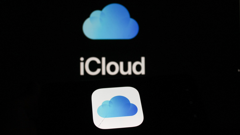 iCloud logo being displayed on a smartphone screen