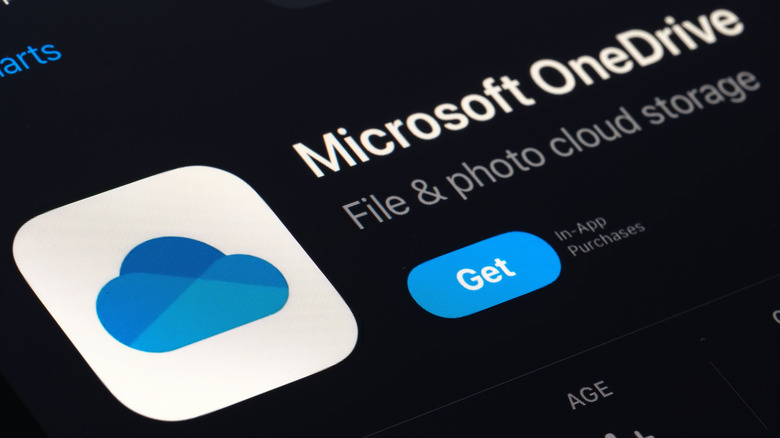 Microsoft OneDrive App Store listing on an iPhone