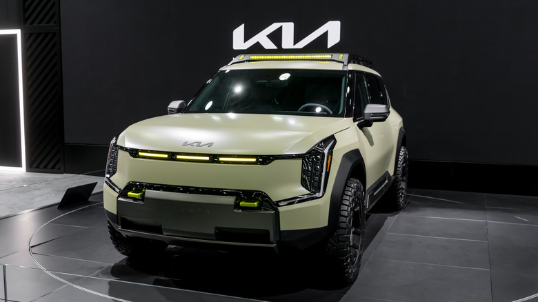 Kia EV9 on display