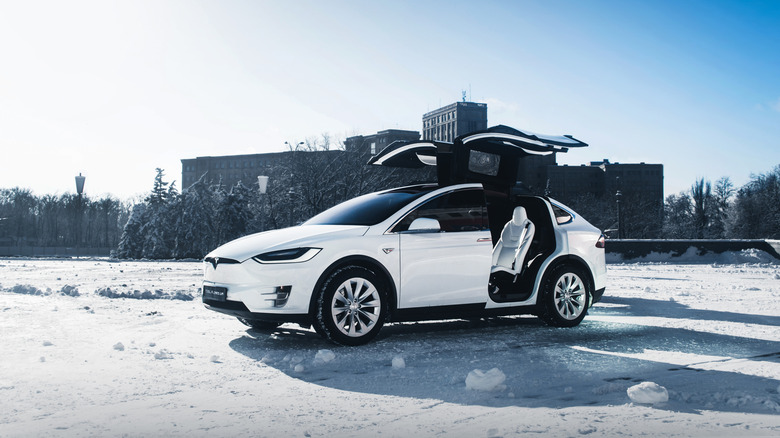 Tesla model X with doors open