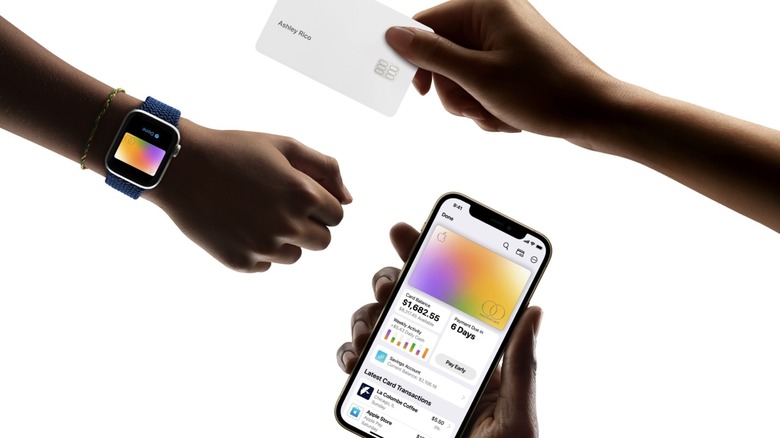 The Apple Card on iPhone, Apple Watch, and the physical credit card version