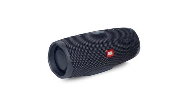 JBL Charge Essential 2 portable Bluetooth speaker placed horizontally.