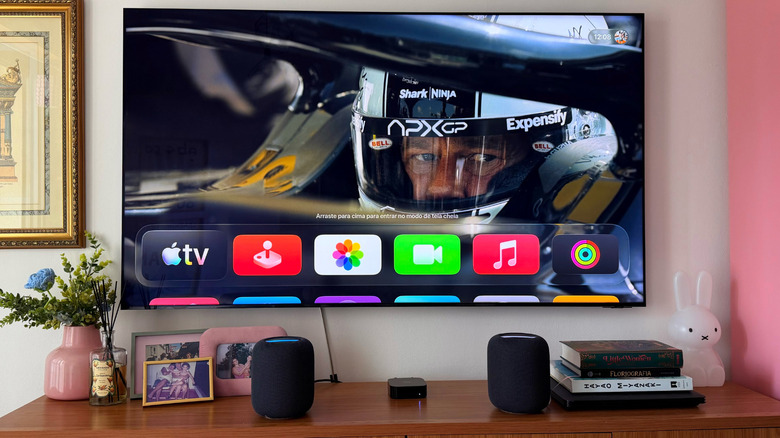 A TV connected to an Apple TV 4K