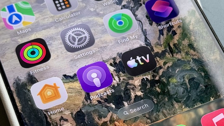 Close-up shot of some apps on an iPhone Home Screen