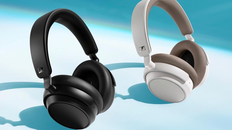 Sennheiser Accentum Plus wireless headphones shown in black and white colorways