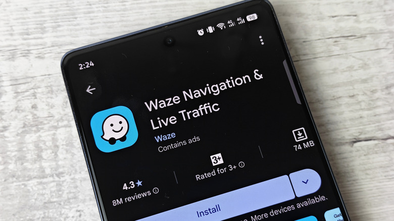 Waze app as seen on the Play Store