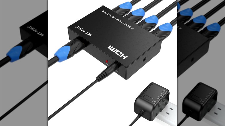 MT-ViKI HDMI splitter against white background.