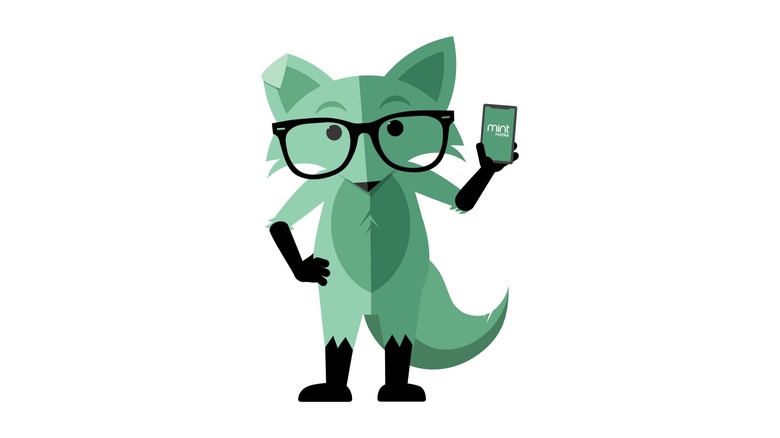 An illustration of the Mint Mobile fox holding a phone with the company's logo on it.