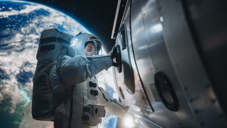 Astronaut during a spacewalk