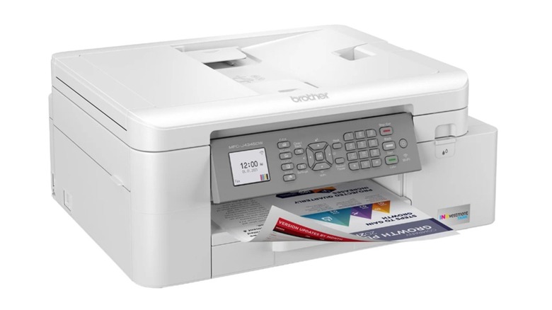 The Brother MFC-J4345DWXL INKvestment Tank AIO Color Inkjet Printer on a white background.