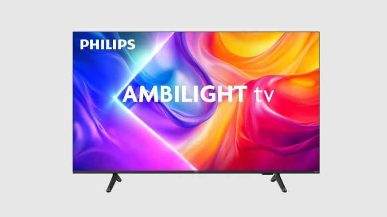 Ambilight TV with colorful display background