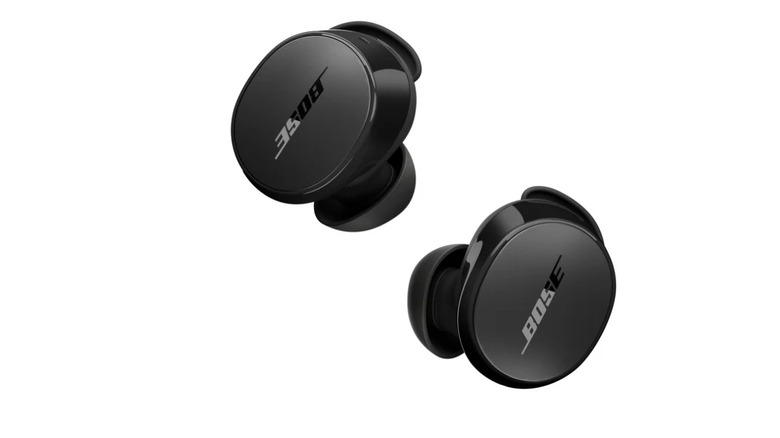 Bose QuietComfort Earbuds facing each other on a white background