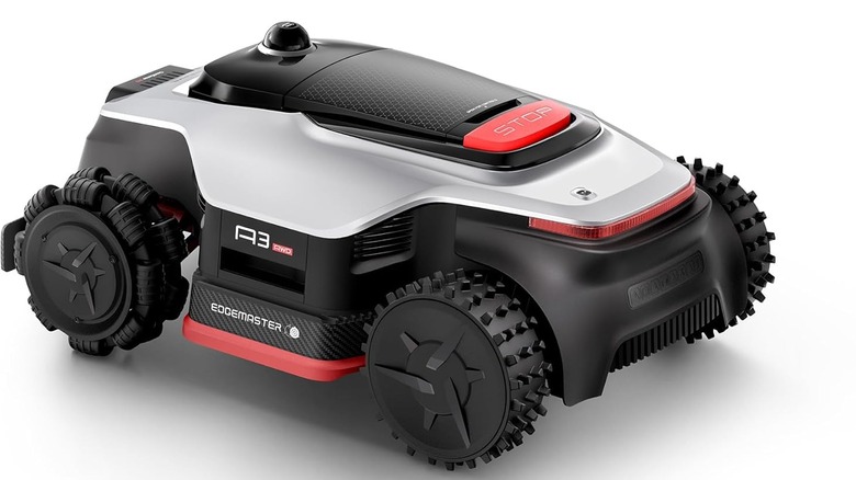 The Dreame A3 AWD Pro 5000 robot lawn mower on a white background.