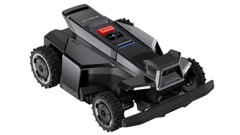 The Segway Navimow X450 robot lawn mower on a white background.
