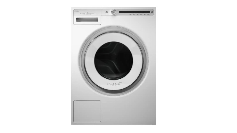 The Asko W4114CW washing machine on a white background.