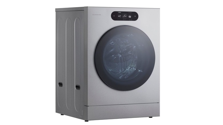 The LG Signature WM9900HSA washing machine on a white background.