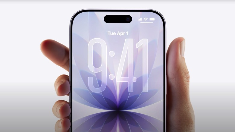 The iPhone 17's display,