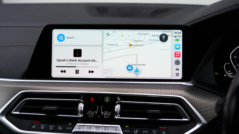 Apple CarPlay Navigation in a Luxury BMW Sedan