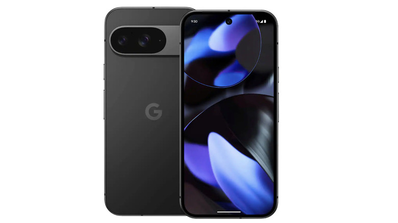 The Google Pixel 9 on a white background