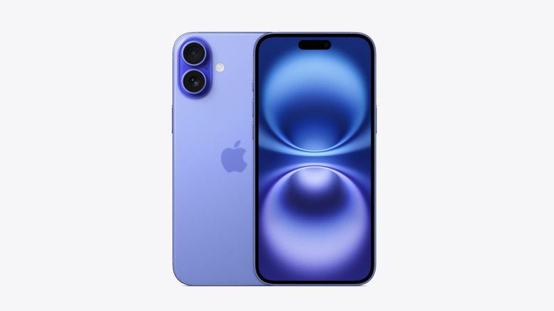 The iPhone 16 Plus on a white background