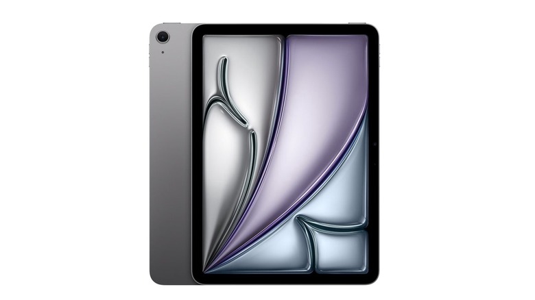 The front and back of the Apple iPad Air M4, on a white background.