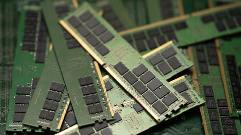 A pile of RAM chips