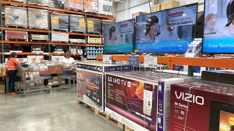 TVs and other electronics in Costco