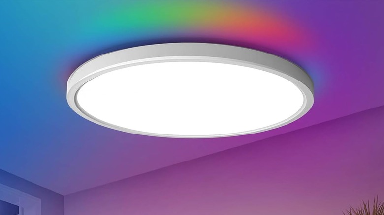 The Taloya WB3S smart ceiling light installed on a ceiling.