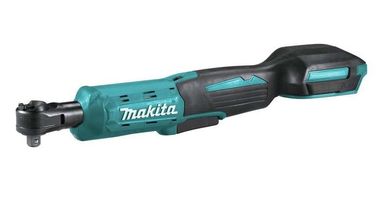 The Makita 18V LXT ratchet on a white background.