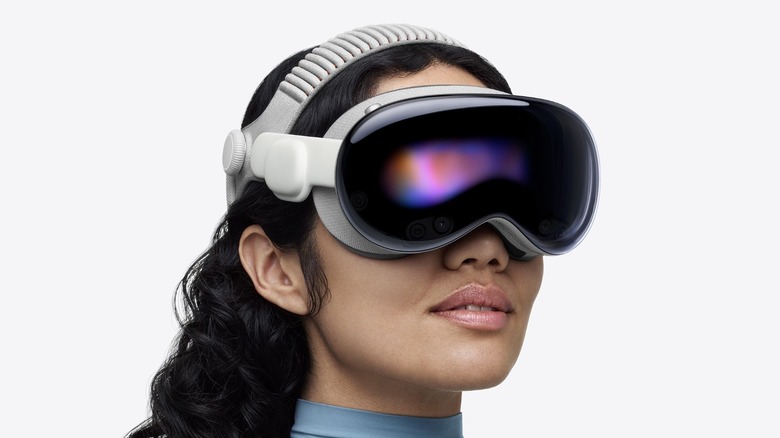 Woman wearing the new Apple Vision Pro