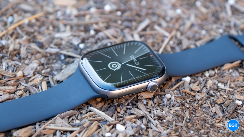 The Apple Watch Series 11 on the ground.