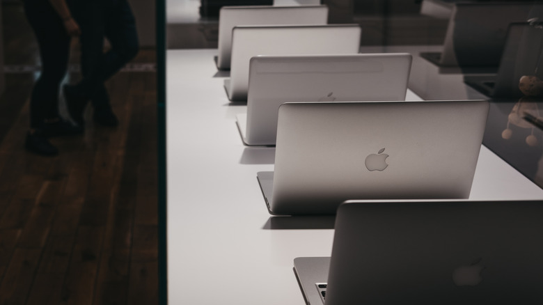 Range of MacBooks on display