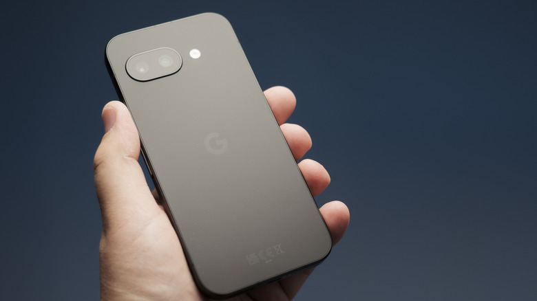 The Pixel 9a rear panel and camera module.