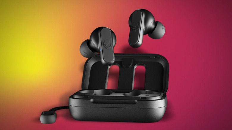 The Skullcandy Dime 2 earbuds with charging case