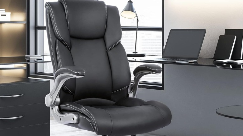 Colamy Executive Office Chair next to a desk in an office