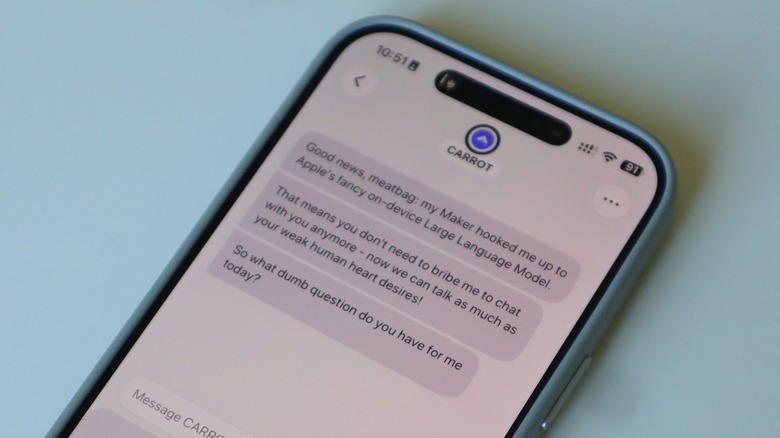 CARROT Weather now taps Apple Intelligence when interacting with the chatbot on iOS 26