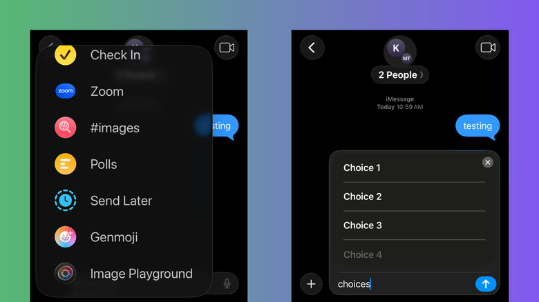 Using polls in iOS 26 iPhone Messages