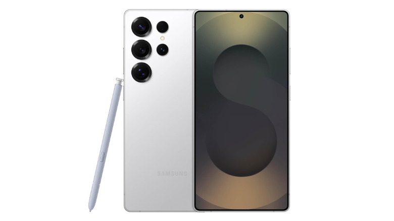 samsung galaxy s25 ultra front and rear view with stylus