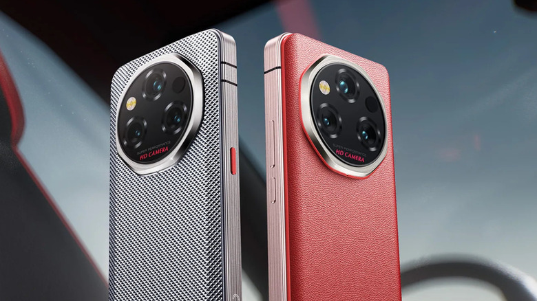 Close-up of Oukitel WP210 smartphones showcasing their thickness