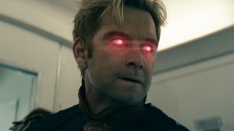 Homelander (Antony Starr) firing up his heat vision in The Boys