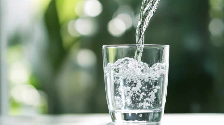 water being poured into a glass