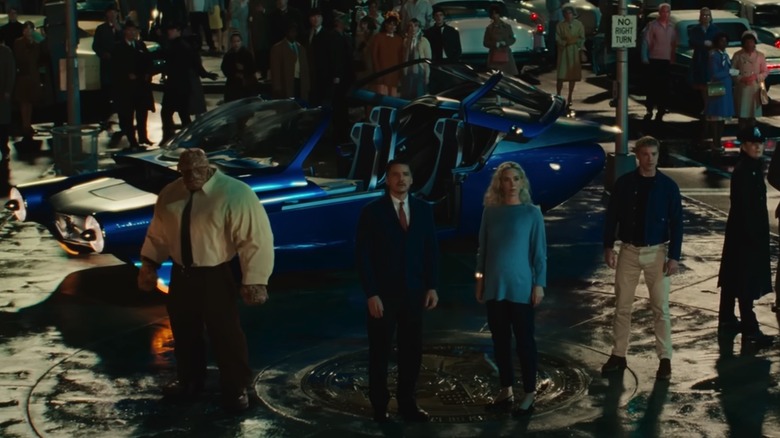 A scene from The Fantastic Four: First Steps trailer.