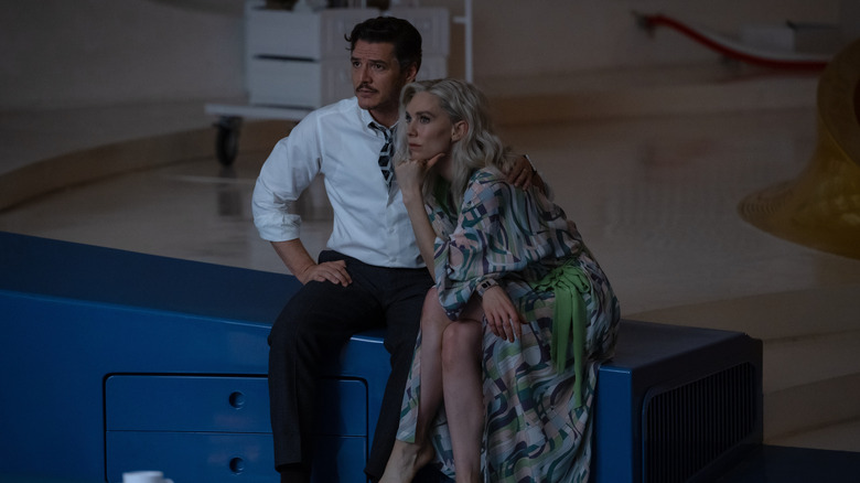 Pedro Pascal and Vanessa Kirby as Reed Richards and Sue Storm