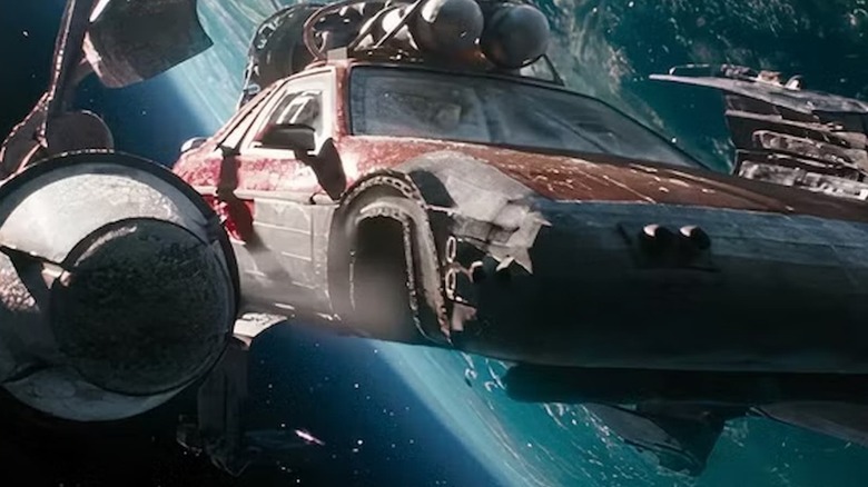 Roman and Tej's car in space in F9