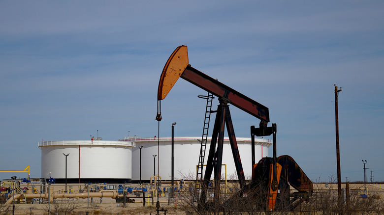 Oil drilling pump in the Permian Basin