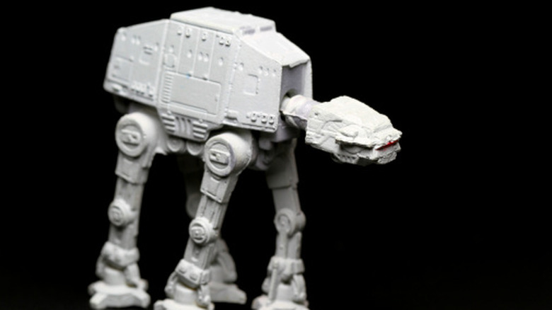 A model of an AT-AT from Star Wars.