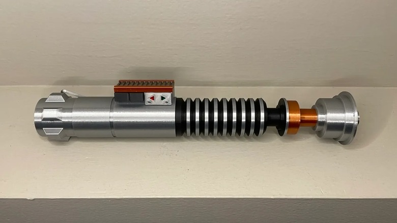 A 3D-printed replica of Luke Skywalker's lightsaber.
