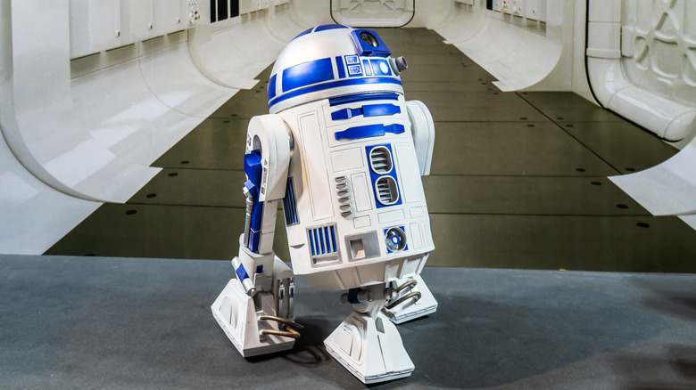 A model of R2-D2 from Star Wars.
